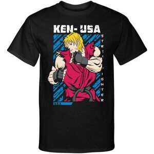 Street Fighter Ken USA Video Martial Arts Gaming Tee Shirt